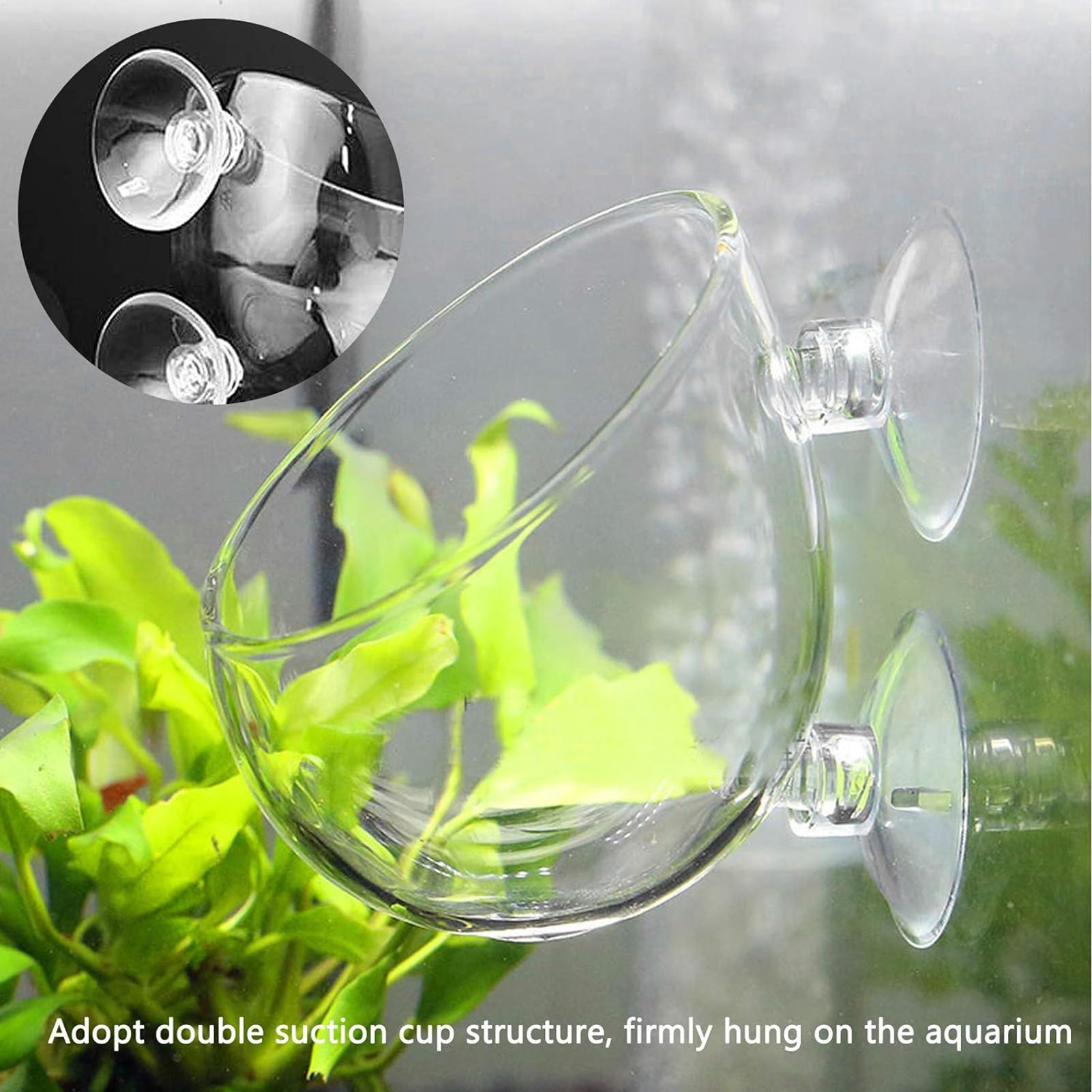 Aquarium Planted Tank Substrate - Aquarium glazen plantenpot met zuignappen, voor