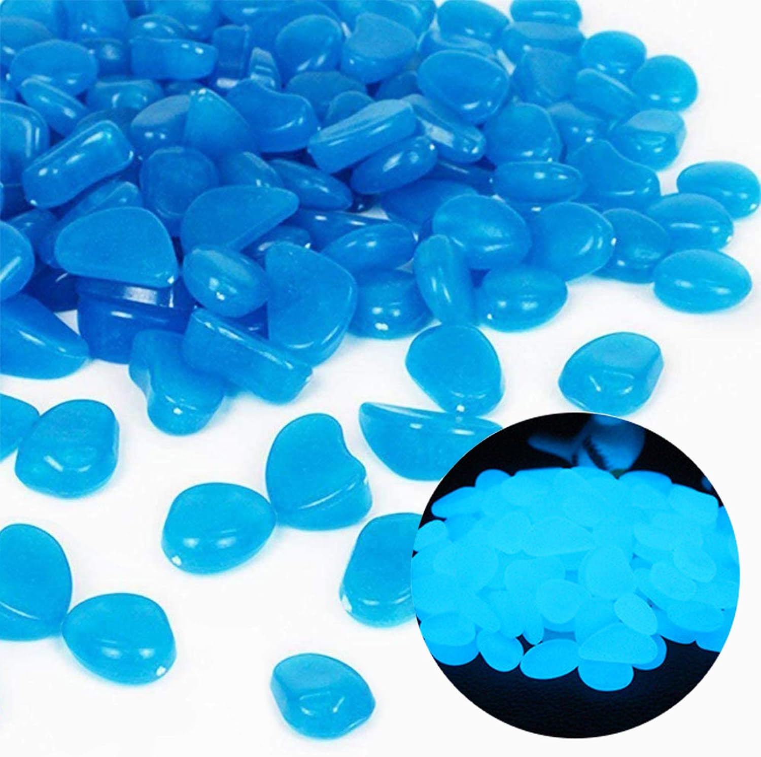 Planted Aquarium With Fish - Aquarium Rotsen Glow Blue Kiezels voor